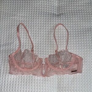 Elegant Pink Lace Bralette
